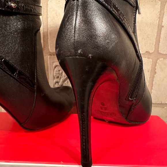 Coach Ursa ankle leather bootie stiletto heel size 8.5 - Picture 5 of 11